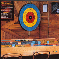 Actual operating setup for the Minnesota Tri-Wheel® game